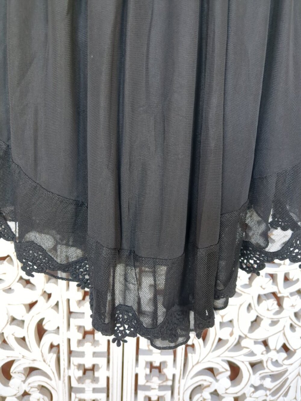 Embroidered Lacey Lined Sheer Long Sleeve Boho Top - Picture 6 of 14